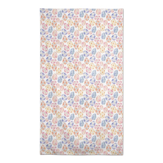 Colorful Floral Easter Eggs 58&#x22; x 102&#x22; Tablecloth